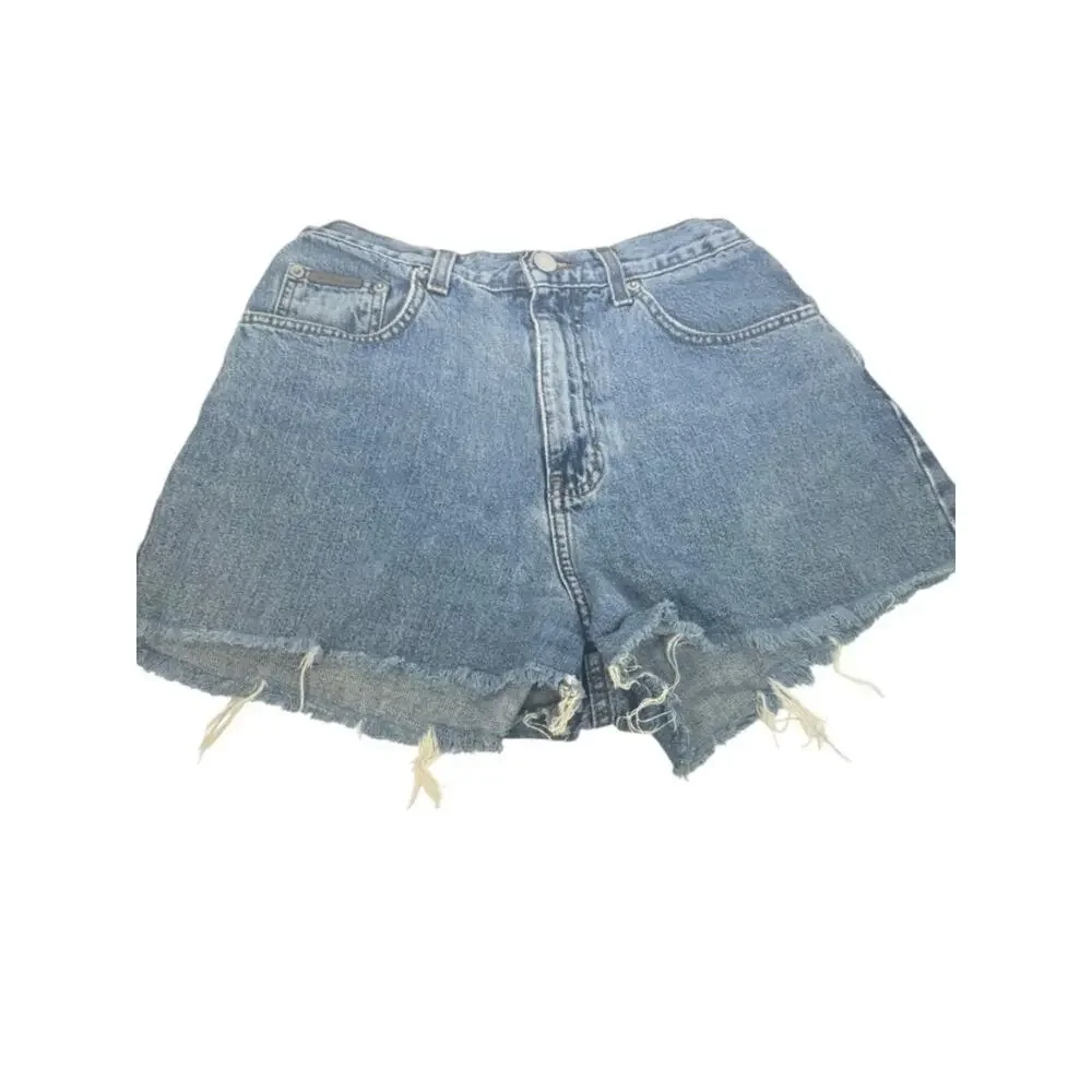 Calvin Klein Shorts Denim Jeans Stud Pocket Size 8 cutoff Y2K